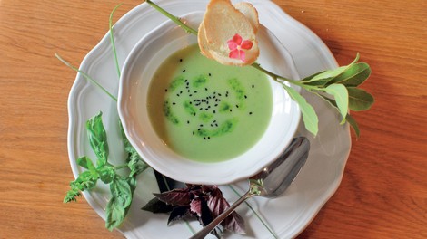 Kremna juha s svežimi zelišči