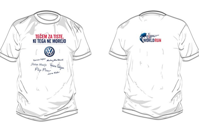 Tecite v majici Wings for Life World Run