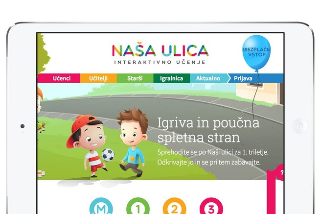 Nova poučna spletna stran za prvošolce - Naša ulica