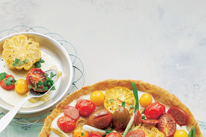 Paradižnikova pita s chorizom