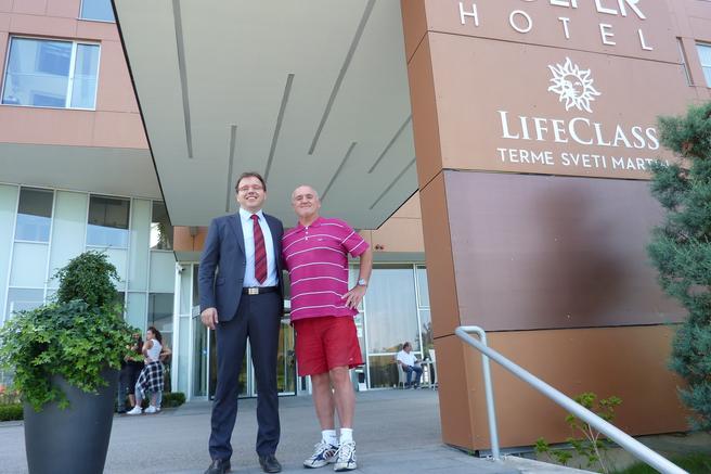 Direktor LifeClass Term Sveti Martin Branimir Blajić in legenda maratonskega plavanja Martin Strel