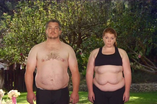 FOTO: Ameriški par do poroke skupno izgubil kar 85 kilogramov