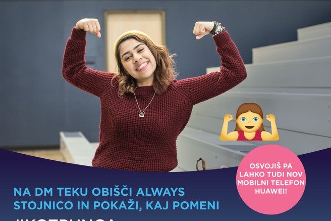 Vabljene na DM tek, da skupaj z Always premagamo stereotipe