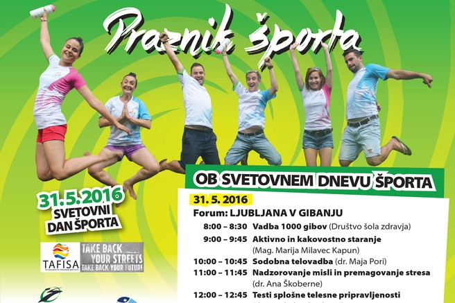 Preživite svetovni dan športa v družbi priznanih predavateljev in praktikov športne stroke!