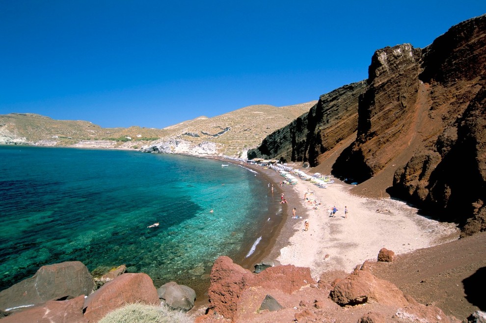 Santorini, Rdeča plaža