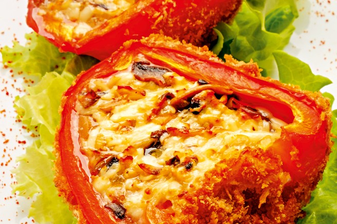 Polnjena paprika - z aromatičnim karijevim piščancem