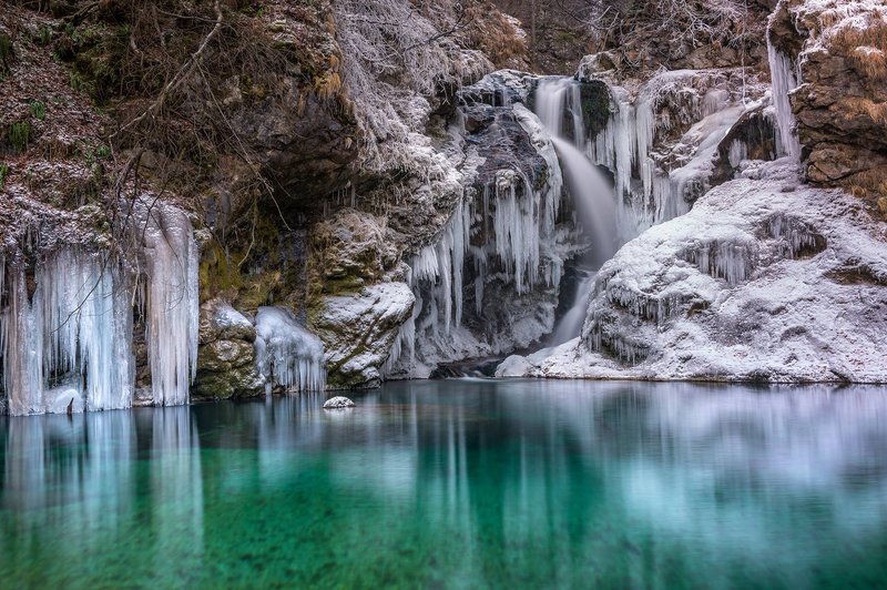 Foto: Čudoviti zaledeneli slapovi (foto: Aleš Krivec)