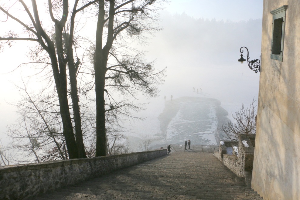 FOTO: Mistično zaledenelo Blejsko jezero. Ste bili tam?