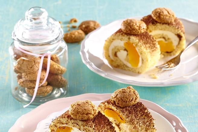 Tiramisu rulada z marelicami