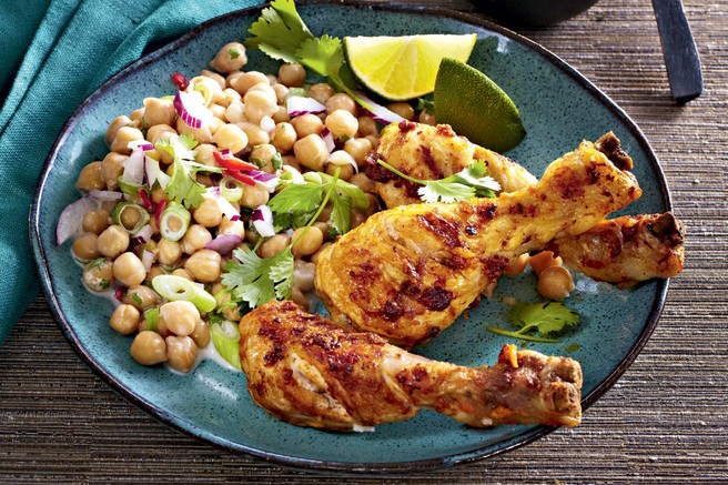 Piščančji tandoori s čičerkino solato