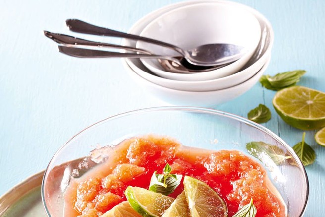 Lubenični  sorbet z meto