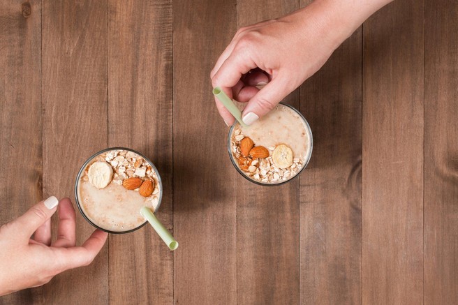 Čokoladno-mandljev smuti za po vadbi