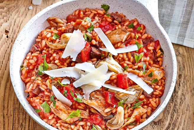 Rižota z govedino in parmezanom