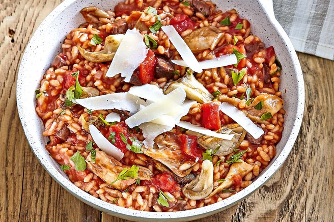 Rižota z govedino in parmezanom