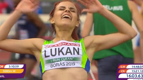 Klara Lukan je evropska prvakinja do 20 let v teku na 5000 metrov