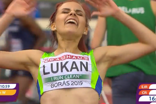 Klara Lukan je evropska prvakinja do 20 let v teku na 5000 metrov