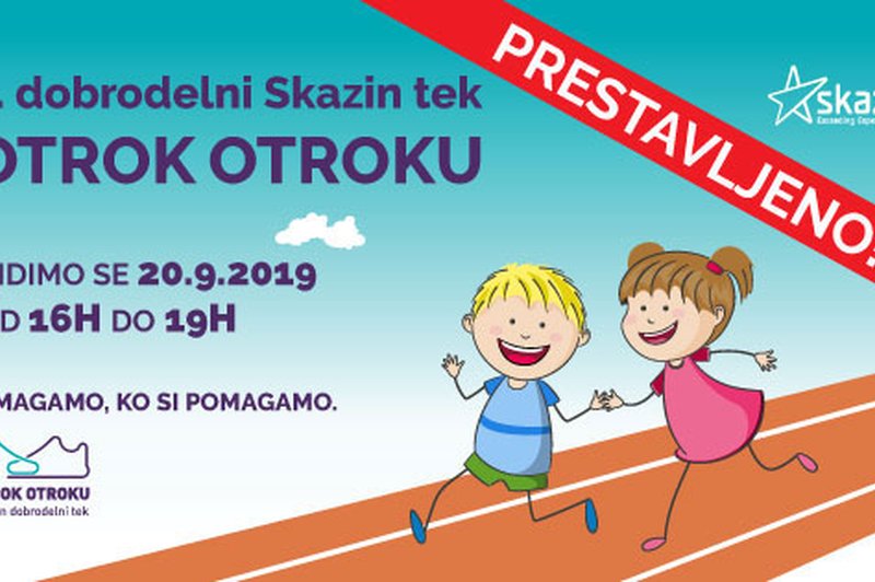 Skazin tek: Otroci iz vse Slovenije bodo s tekom pomagali svojim vrstnikom v stiski (foto: Promocijsko gradivo)