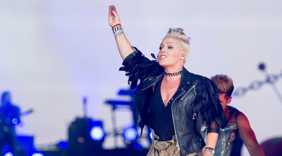 Zakaj bi tako moški kot ženske morali redno izvajati vaje za moč? (pevka P!nk ponosno pokazala svoje mišice) (foto: profimedia)