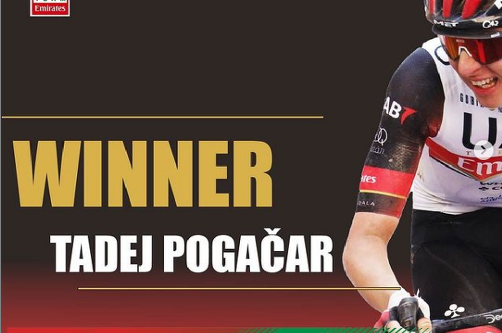Pogačar na strmem vzponu ugnal Rogliča (foto: Instagram)