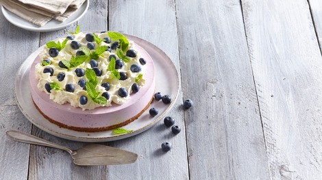 Osvežilna borovničeva chia puding torta brez pečenja (tudi veganska različica!)