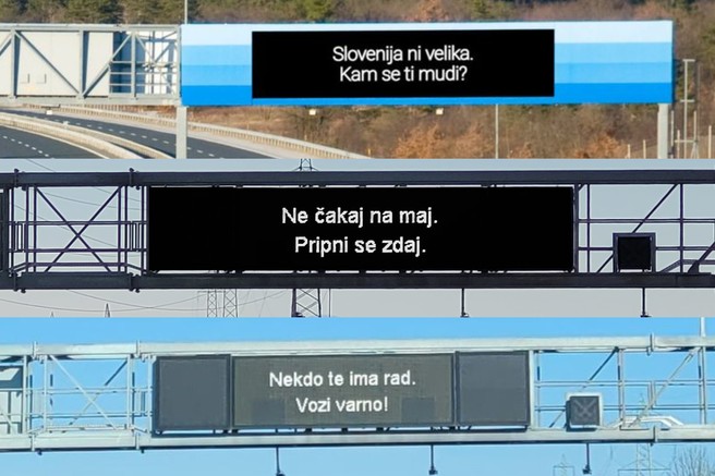 Ste jih že opazili? RAZKRIVAMO, kdo stoji za srčnimi sporočili na avtocestnih portalih!
