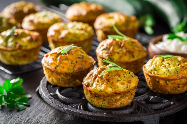 RECEPT: slani muffini z bučkami in feta sirom