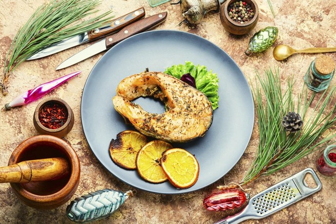 RECEPT: grški losos v pečici
