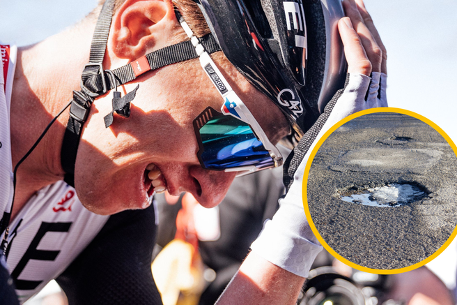 Zakrpali luknjo na cesti, zaradi katere je Pogačar skupil hude poškodbe