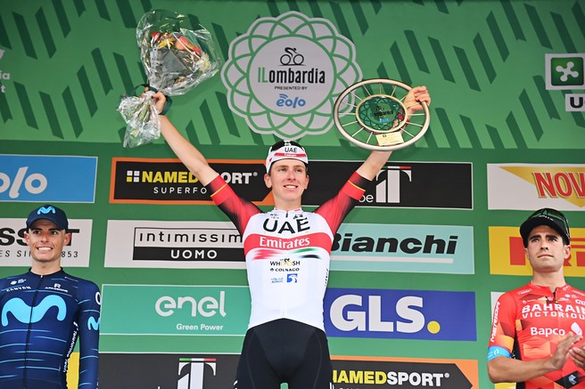 Tadej Pogačar: "Po tretjo zmago na Lombardij. Giro trka na moja vrata.".