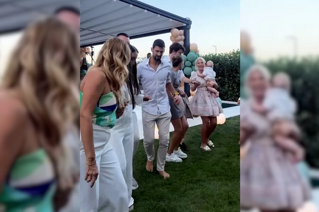 Srečen Novak Đoković se je sezul in bos zaplesal kolo na travi