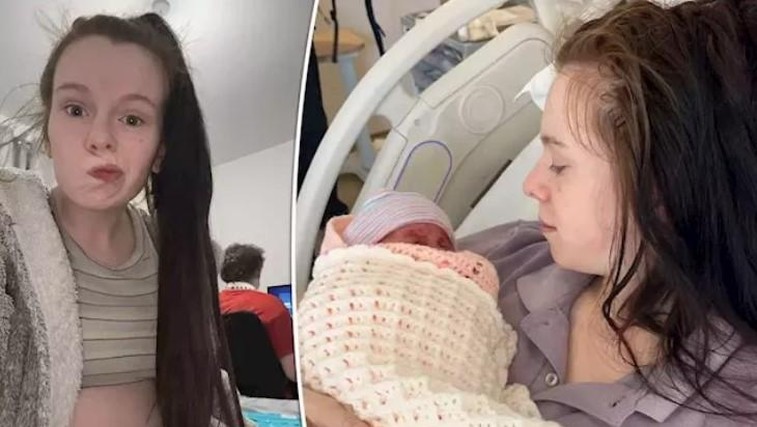 19-letna Faye White, ki za svojo nosečnost ni vedela, dokler ni rodila. (foto: Foto: nypost.com)