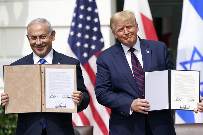 Donald TRump in benjamin natanyahu