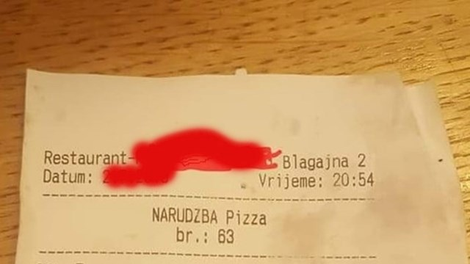 Fotografija računa iz Dalmacije zaokrožila po spletu: ljudje ne morejo verjeti, da je restavracija to resnično napisala