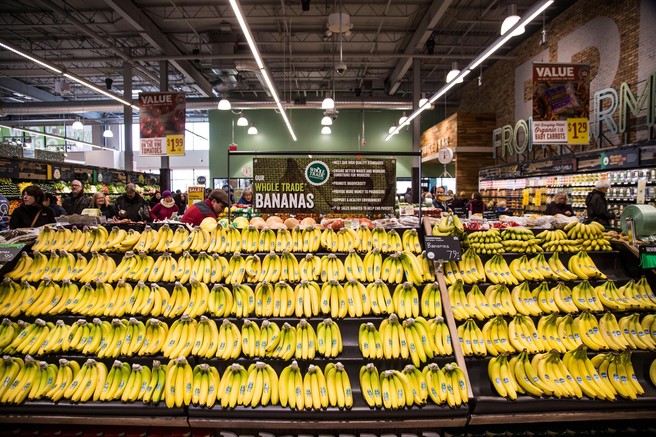 Banane v živilski trgovini