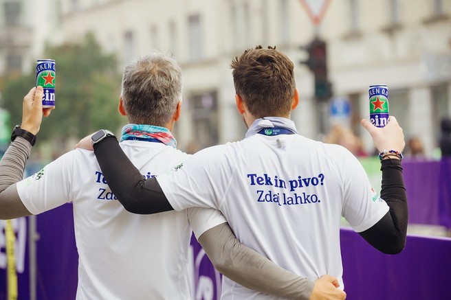 Po maratonu rekordov tekači množično na pivo