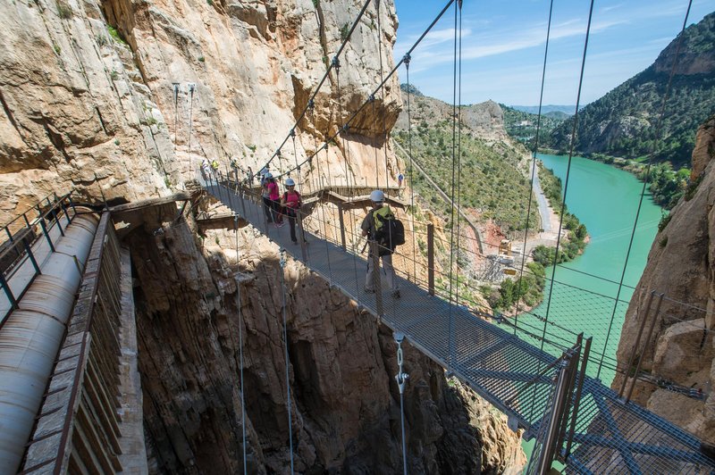 El Caminito del Rey (Kraljeva pot) je bolj znan kot "pot smrti". To je ena najbolj ekstremnih gorskih poti na svetu. (foto: Profimedia)