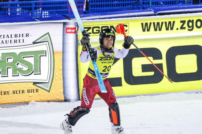 Bolgar Albert Popov zmagal slalom