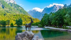 Kranjska gora Jasna jezero zlatorog kipec