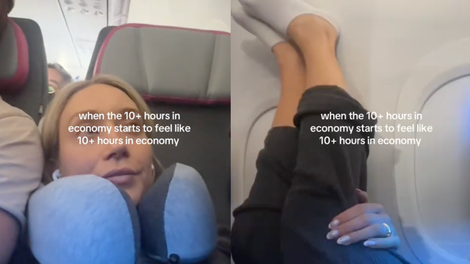 Potnica pokazala, kaj počne na dolgih letih, uporabniki spleta pa so enotni: "To je čisti pekel!"