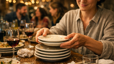 Kaj pomeni, če pomagate natakarju pri pospravljanju krožnikov? Psihologi pravijo, da to dejanje razkriva nekaj globljega