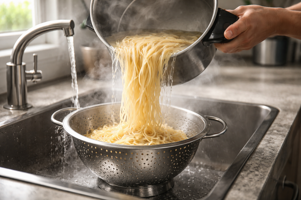 Vrele vode nikoli ne bi smeli zlivati v kuhinjski odtok in to je razlog, zakaj: nakopljete si lahko resne težave in stroške (foto: AI)