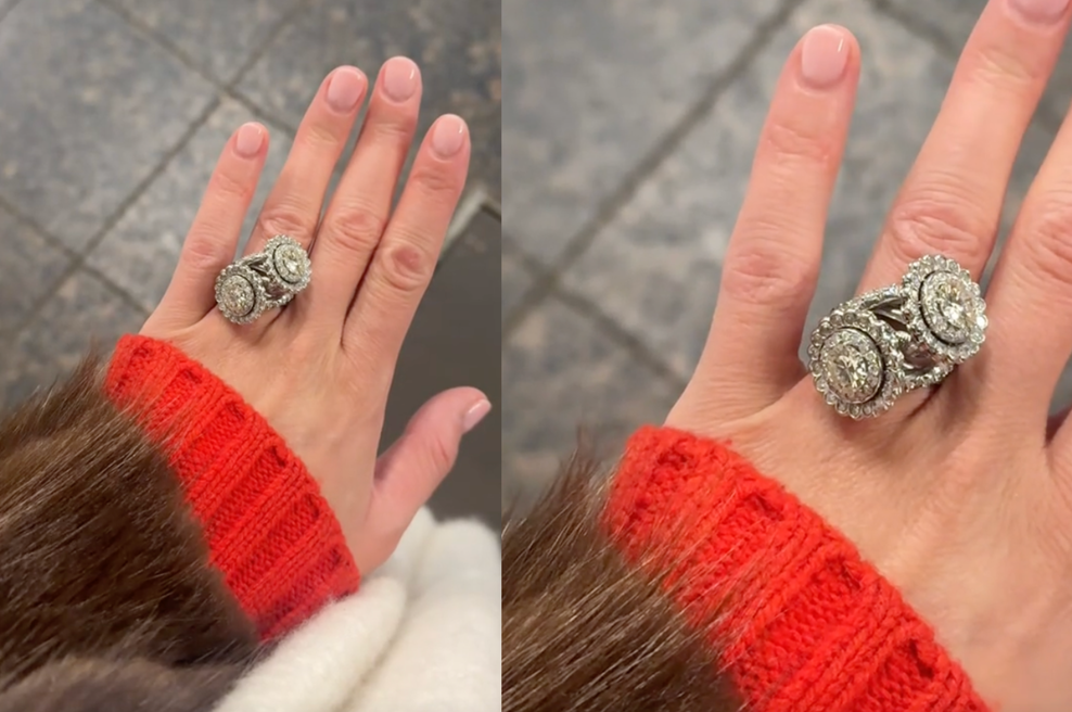 Pokazala je zaročni prstan za 22 tisoč evrov, sledil je plaz komentarjev: »To je odpirač za konzerve« (foto: TikTok @abbybucco / Posnetek zaslona)