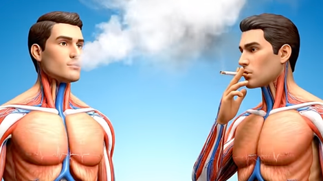 Kaj je za vaše telo slabše: cigarete ali vape? Simulacija razkriva razlike (VIDEO)