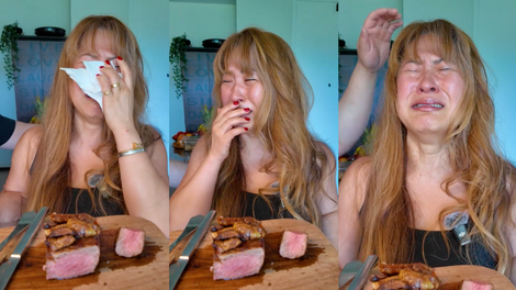 Veganka po 14. letih prvič poskusila meso: po prvem grižljaju ni mogla zadržati solz